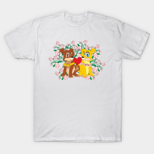 Two dogs T-Shirt by Alekvik